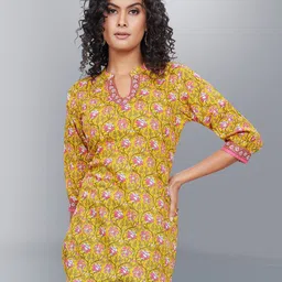 Jevi Prints Ethnic Motifs Printed Pure Cotton Kurti-picture-32