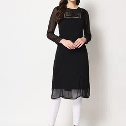 ARDITA Floral Yoke Design Thread Work Kurta-picture-25