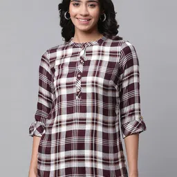 AURELIA Checked Straight Kurti-picture-56