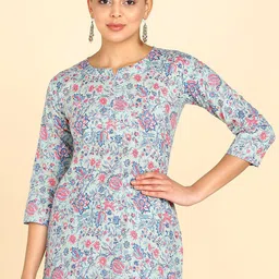 VAHSON Floral Printed Pure Cotton Kurti-image-44