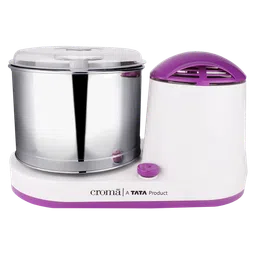Croma 2 Litres 2 Stones Wet Grinder with Coconut Scrapper & Atta Kneader (In-Built Overload Protection, White/Purple)-19