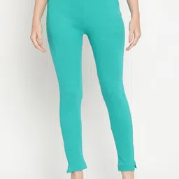 TAG 7 Women Turquoise Blue Solid Kurti Pant-image-62