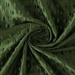 Cortina Green Set of 2 Polka dots Embossed Plain Polyester Window Curtains image 2