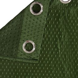 Cortina Green Set of 2 Polka dots Embossed Plain Polyester Window Curtains image 3