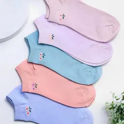 Women Self Design Low Cut-image-76