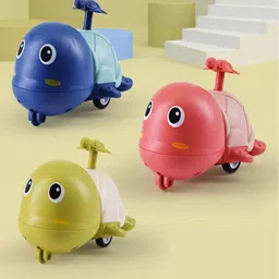 ADKD Kids 2 Pcs Press To Go Inertial Cute Crawling Turtle Toy-7