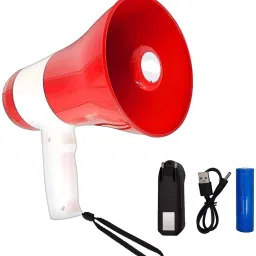 Rechargeable Battery, Recorder Talk, Record, Play, Music Loudspeaker Indoor, Outdoor PA System-11