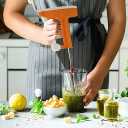 kitchen elegance Power Free Hand Blender Use Like Egg & Cream Beater, Milk Shake,Lassi Mixer Blender Blade image 2