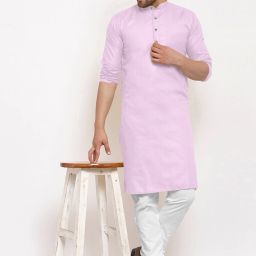 Men Cotton Blend Kurta Pyjama Set-image-7