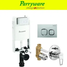 Half Frame Concealed Cistern, with divater body upper espiron set of 1 pic 148 Dual Flush Tank-image-28