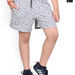 BAESD Boys Pack Of 2 Pure Cotton Star Printed High-Rise Shorts-58