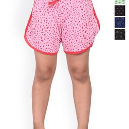 BAESD Girls Pack Of 5 Printed Cotton High-Rise Hot Pants-image-16