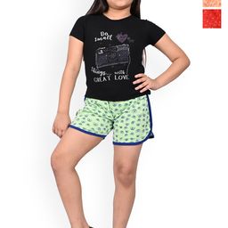 BAESD Girls Pack Of 3 High-Rise Geometric Printed Cotton Shorts-17