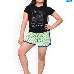 BAESD Girls Pack Of 2 Conversational Printed High-Rise Cotton Hot Pants-image-74
