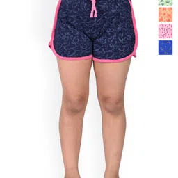 BAESD Girls Pack Of 5 High-Rise Floral Printed Cotton Shorts-18