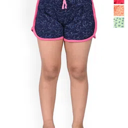BAESD Girls Pack Of 5 Printed Cotton High-Rise Hot Pants-18