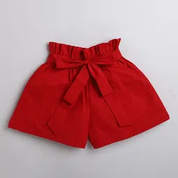 AWW HUNNIE Girls Loose Fit High-Rise Cotton Cambric Shorts-image-7