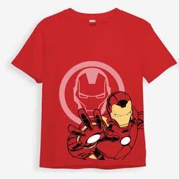 Minicult Kids Iron Man Printed Cotton T-shirt-image-33