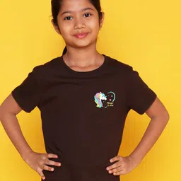 NUSYL Girls Graphic Printed Round Neck T-shirt-picture-33