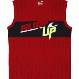 Bodycare Kids Boys Typography Printed Sleeveless Anti Viral Protection Cotton T-shirt-image-58