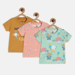 MINI KLUB Boys Graphic Printed Round Neck Short Sleeve Pure Cotton T-shirt-image-23