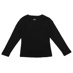 DYCA Girls Black Solid Round Neck  Regular Fit T-shirt-image-19