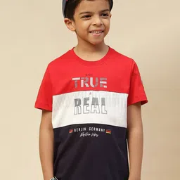 Monte Carlo Boys Colourblocked Pure Cotton T-shirt-image-77