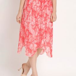 NUEVOSDAMAS Women Printed Pleated Skirt-image-87