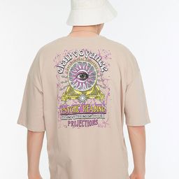 Trendyol Men Beige Graphic Printed Cotton T-shirt-image-74
