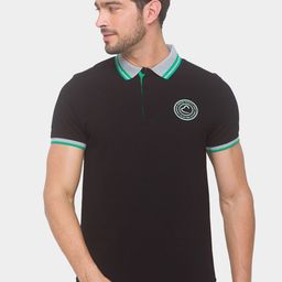 Being Human Men Black Pure Cotton Polo Collar T-shirt-picture-44