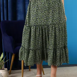 CURVY STREET Floral Printed Maxi A-Line Skirt-picture-20