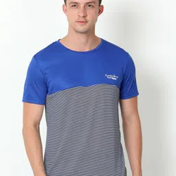 Masculino Latino Plus Men Striped Sports T-shirt-image-89