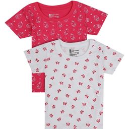 Bodycare Kids Girls Antiviral & Antibacterial Pack Of 2 Conversational Printed Cotton T-shirt-image-40