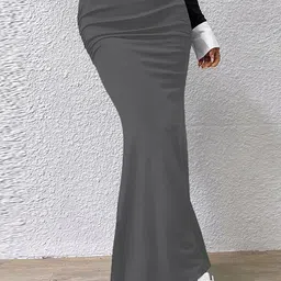 LULU & SKY Ruched Maxi Straight Skirt-40