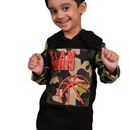 3PIN Boys Black Typography Printed Hooded Cotton T-shirt-image-77
