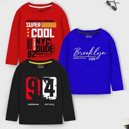 YK X Trampoline Boys Typography 3 Printed Applique T-shirt-image-83