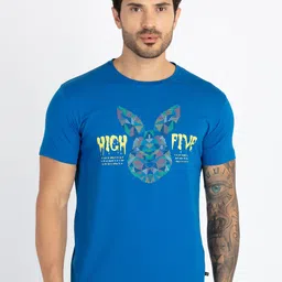 Status Quo Round Neck Short Sleeves Typography Printed Cotton T-shirt-image-32