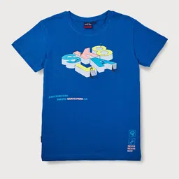 Gini and Jony Infant Boys Typography Printed Round Neck Cotton T-shirt-image-80