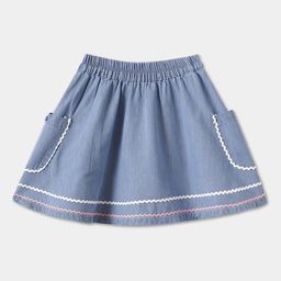 R&B Girls Printed Pure Cotton A-Line Mini Skirt-image-72