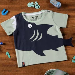 3PIN Infant Boys Graphic Printed Applique Cotton T-shirt-image-88