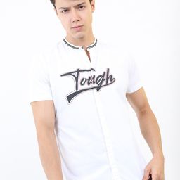 KETCH Men White Cotton Slim Fit Printed Casual Shirt-image-30