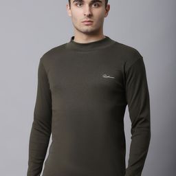 Rodamo Men Grey Slim Fit Cotton T-shirt-image-18