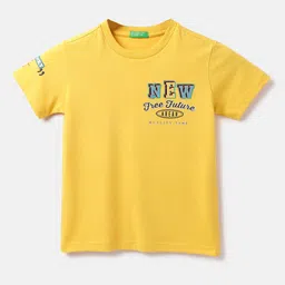 United Colors of Benetton Boys Typography Printed Cotton T-shirt-image-98