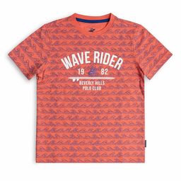 Beverly Hills Polo Club Boys Coral Typography Printed Applique T-shirt-image-62