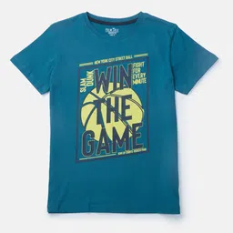 Palm Tree Boys Typography Printed Pure Cotton T-shirt-image-46