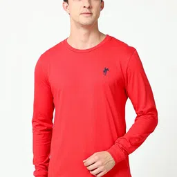Masculino Latino Round Neck Long Sleeves Cotton T-shirt-picture-47
