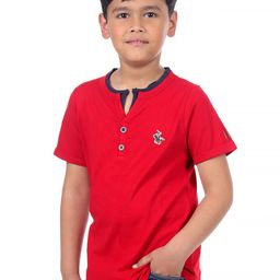 3PIN Boys Henley Neck Cotton T-Shirt-image-73
