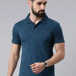 Kryptic Conversational Printed Polo Cotton T-shirt-image-6