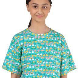 DChica Girls Printed Drop-Shoulder Sleeves Cotton T-shirt-image-86