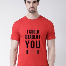 Friskers Men Red Typography Printed Applique T-shirt-image-89